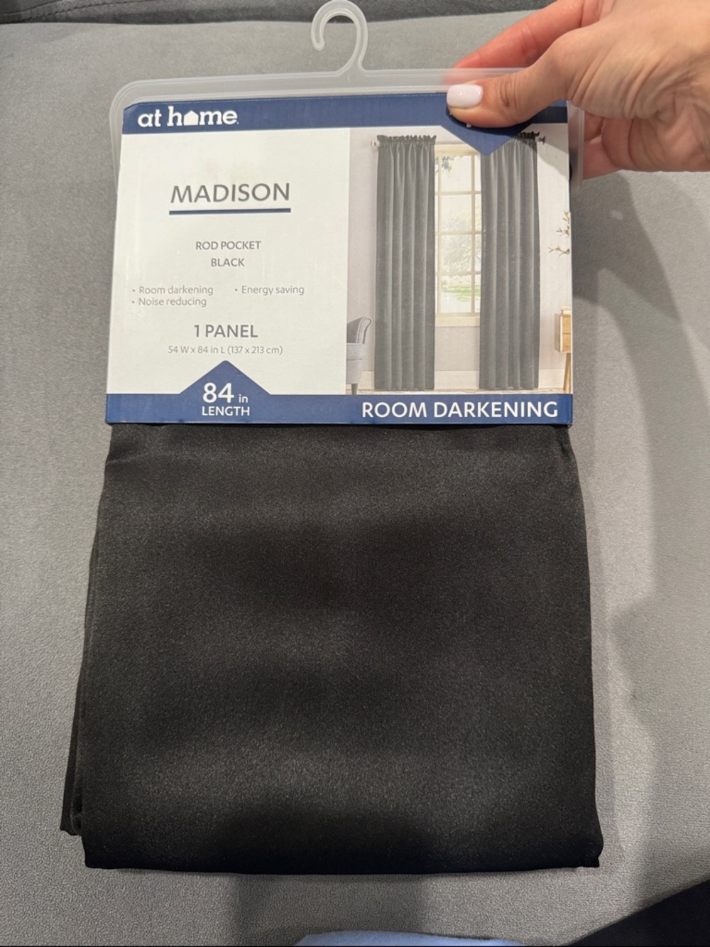 New Madison Black darkening curtain panel